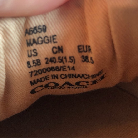 Coach Maggie studded leather slip-ons, size 38.5/8.5 - Picture 4 of 5